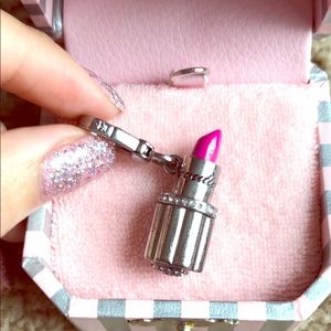 Juicy Couture silver lipstick charm